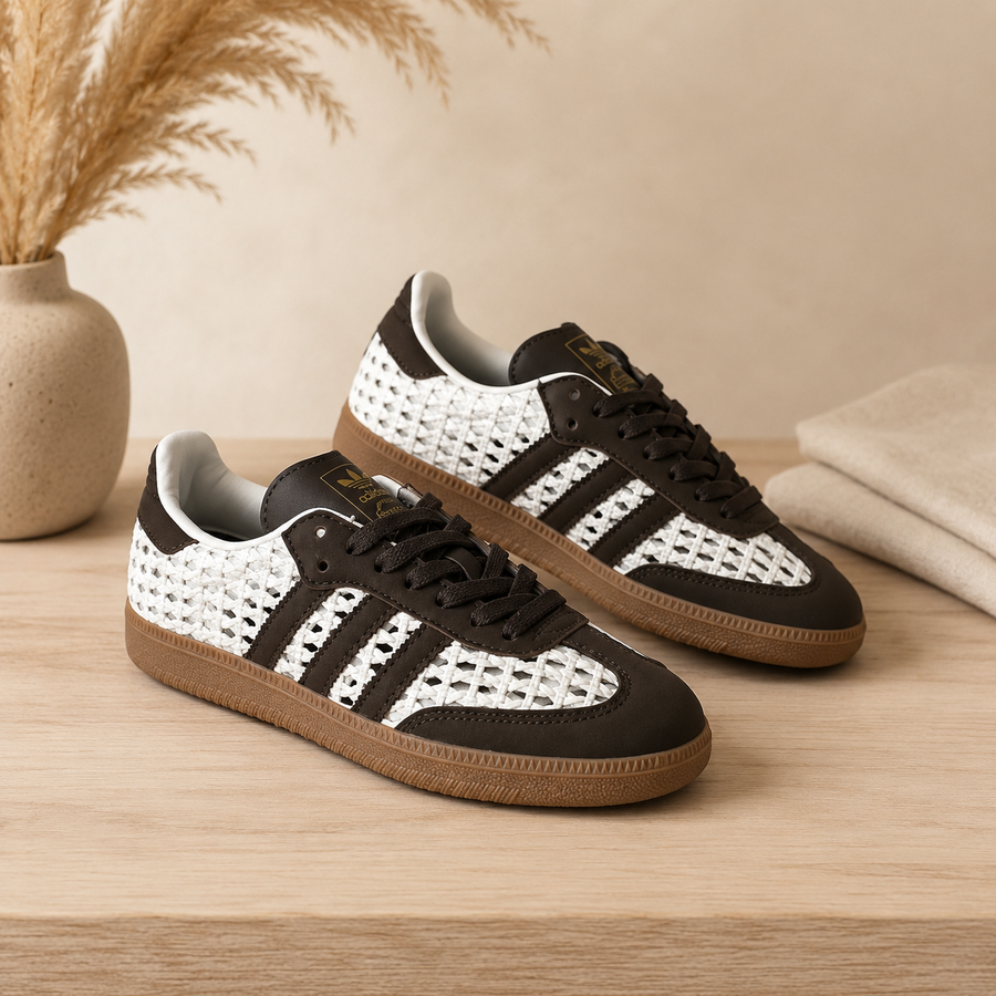 Adidas Samba Crochet Beige & Marron | Sneakers Femme & Homme