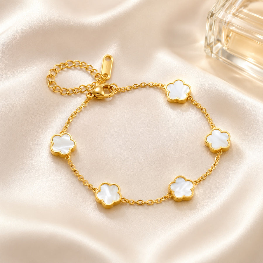 Bracelet Flora Nacrée Doré