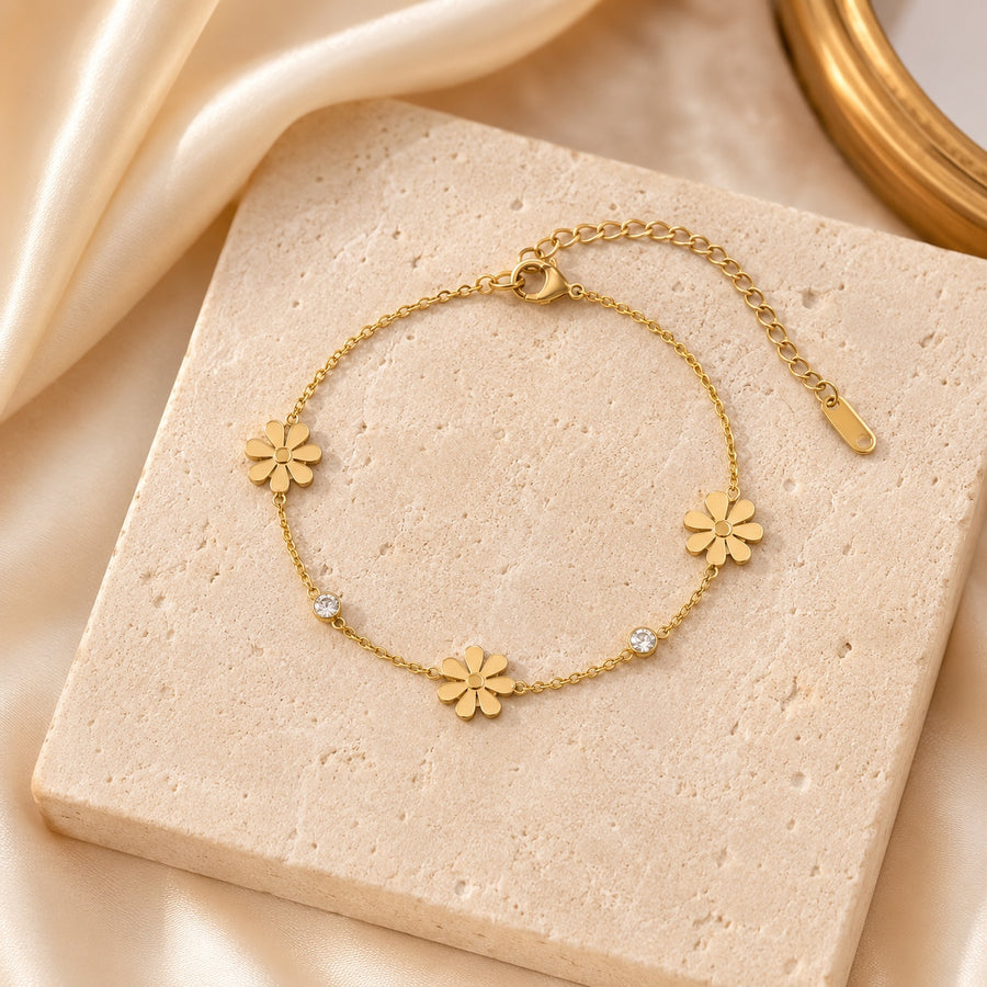 Bracelet Marguerites Éclat Doré