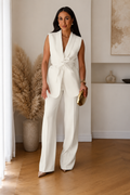 🌊 Ensemble blanc chic femme – tenue élégante et tendance