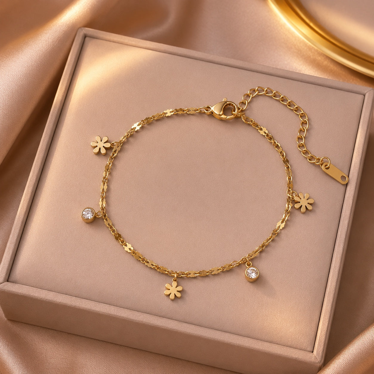Bracelet Double Rang Jardin Doré