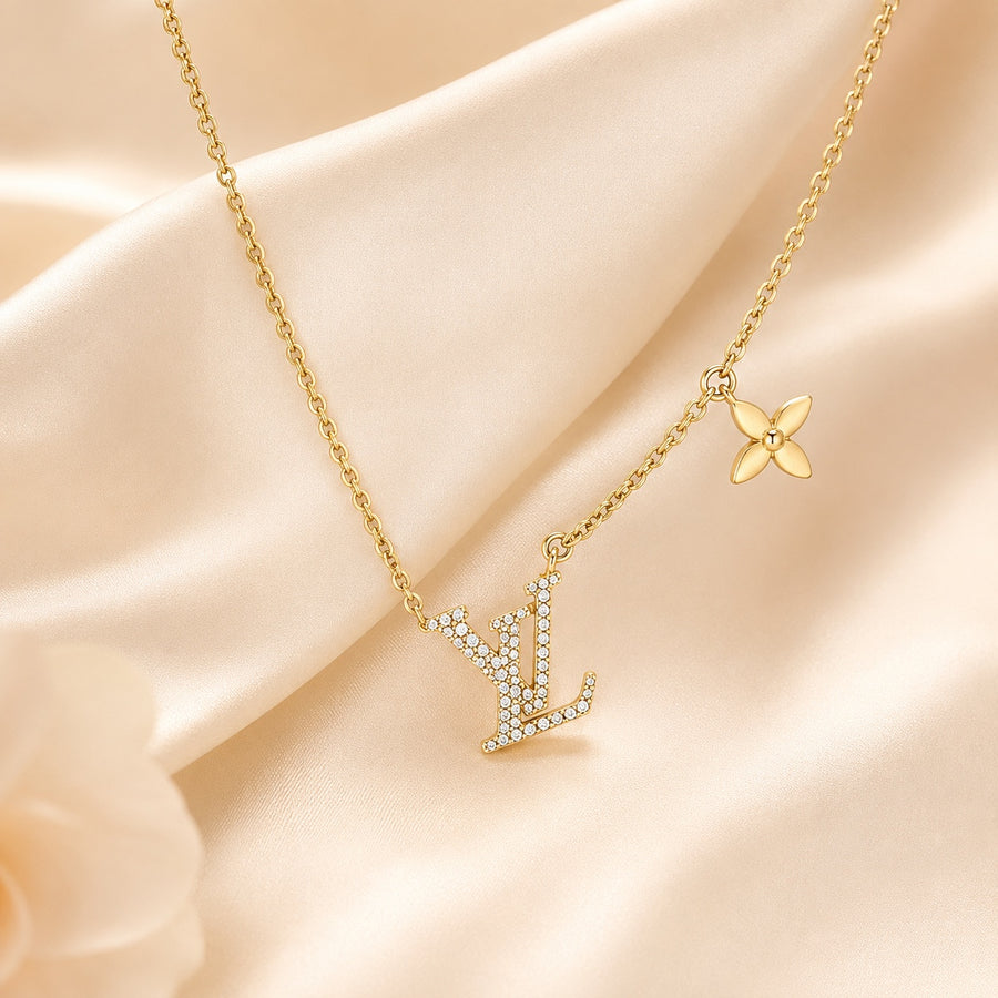 Collier Monogramme Éclat Doré & Fleur